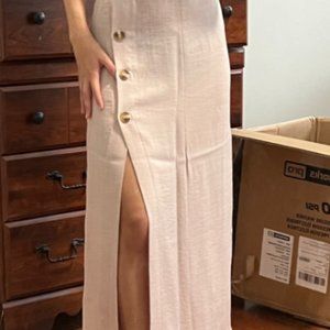 Thrifted flowy button skirt SOLD